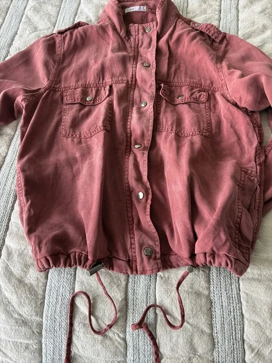 Dex rust coloured Button-Front Utility Jacket - Picture 8 of 9